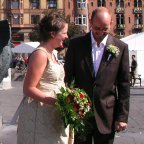 Couple downtown