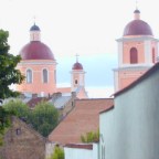 Churches in fog