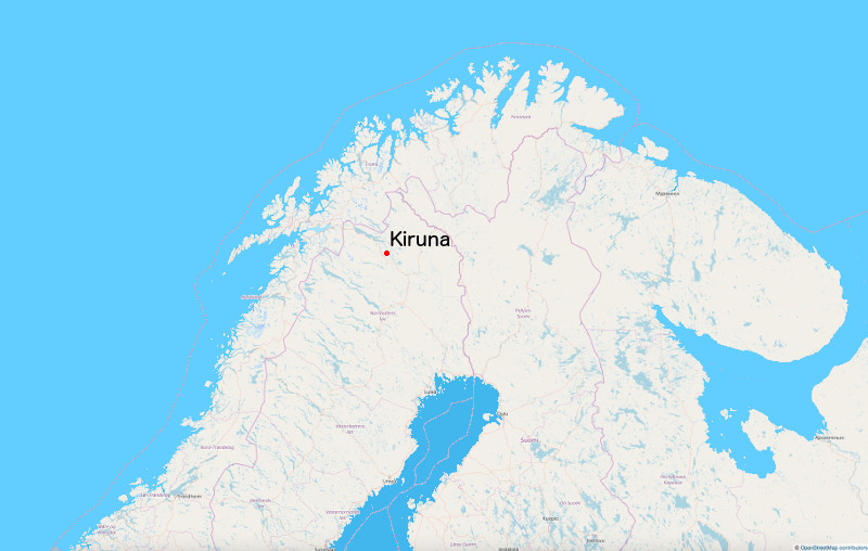 Map of North Sweden