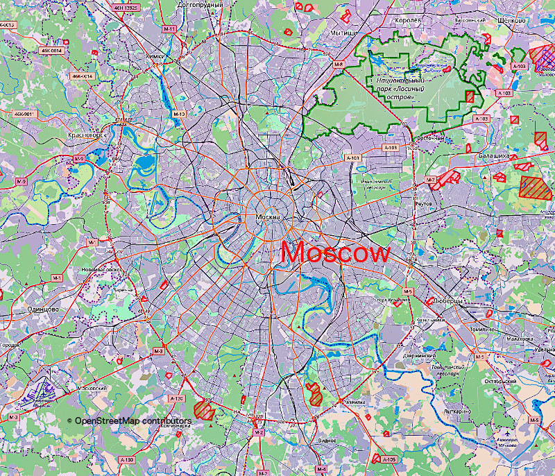 Map of Moscow