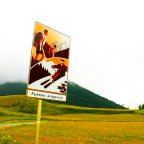 It is cold and misty in the Frence Pyrénées